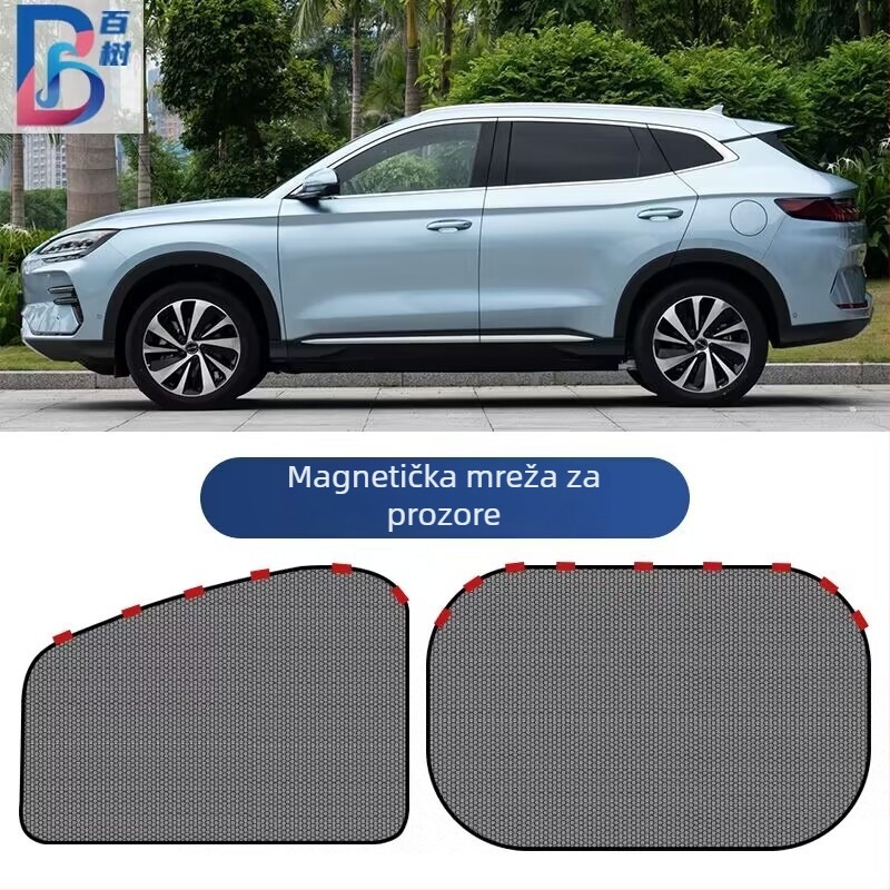 Hundred Trees Automobilska mrežasta zavjesa za sunce s magnetima – Poluprozirna, Način pričvršivanja: visi, Opća namjena za automobile, Prilagodljivo
