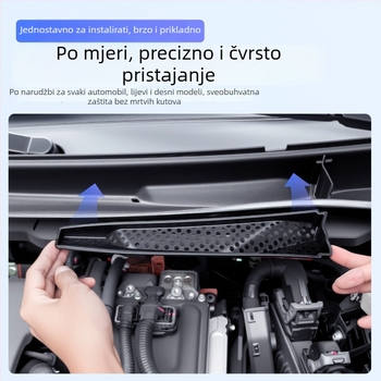 ABS unutarnje auto naljepnice za Toyota Sienna – prednje lijevi i desni poklopci vodnih kanala protiv curenja, otvori za hlađenje haube, mreža protiv insekata