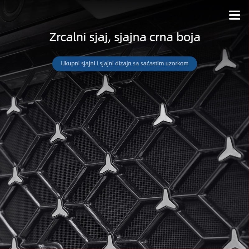 ABS zaštitna mreža prednje rešetke za Ideal L6 – protiv insekata, trosegmetna mreža s punim zvjezdanim uzorkom