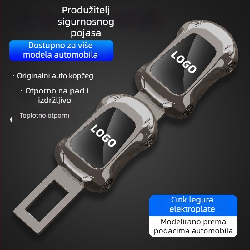Proširenje sigurnosnog pojasa automobila od aluminijske legure, model Sports car safety extender, moguć ispis loga