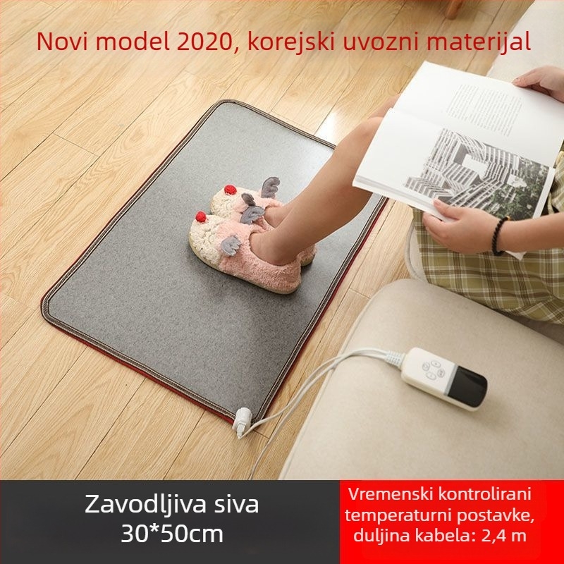 USB napajane grijane papuče s kožnim gornjim dijelom – kućna/uređska obuća