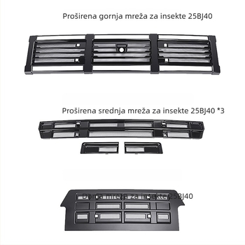 Prednja zaštita radijatora s mrežom protiv insekata za BJ40 2024-2026 City Hunter Extended Edition | ABS | Broj proizvoda: A | Marka: Junmiao | Trajanje: 5 godina