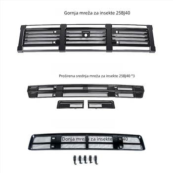Prednja zaštita radijatora s mrežom protiv insekata za BJ40 2024-2026 City Hunter Extended Edition | ABS | Broj proizvoda: A | Marka: Junmiao | Trajanje: 5 godina