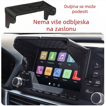 Zaštitna sjenila zaslona za auto i motocikl za dash cam, metalna konstrukcija, teleskopska montaža, univerzalna kompatibilnost, mogućnost tiskanja loga