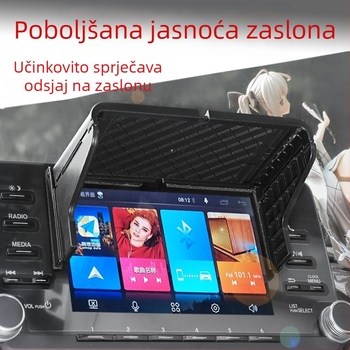 Zaštitna sjenila zaslona za auto i motocikl za dash cam, metalna konstrukcija, teleskopska montaža, univerzalna kompatibilnost, mogućnost tiskanja loga