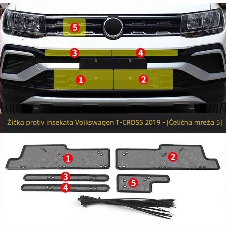 Mreža protiv insekata za automobilni radiotor i kondenzator – materijal: King Kong mreža; otvori: 2–3 mm; promjer žice: gusta mreža; marka: Jiamai; vijek trajanja: 5–10 godina