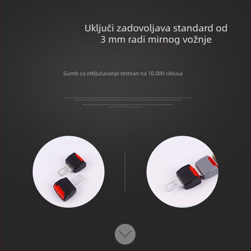 Produžni sigurnosni pojas, ABS materijal, ispisani logotip, spreman za upotrebu