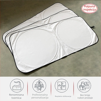 Auto sjenilo za sunce od DuPont Tyvek materijala, montaža klipsom, Univerzalna kompatibilnost, težina 125 g