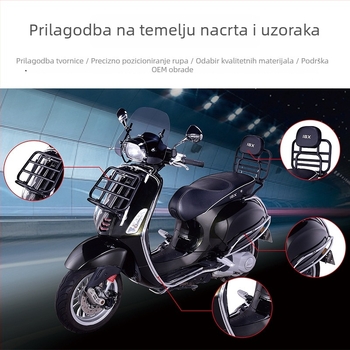 IBX 023 Vjetrobran za motocikl s stražnjim nosačem, kompatibilan sa skuterom i motociklom, šifra proizvoda 01