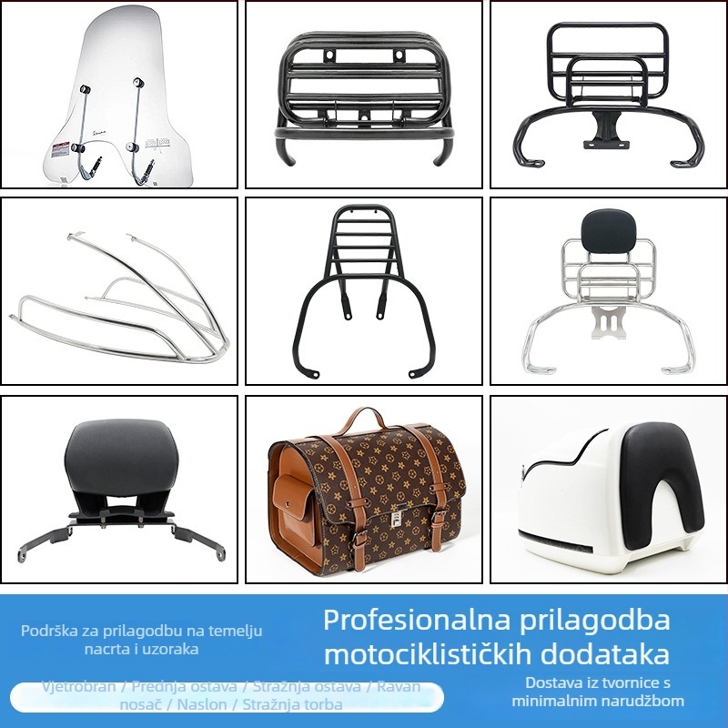 IBX 023 Vjetrobran za motocikl s stražnjim nosačem, kompatibilan sa skuterom i motociklom, šifra proizvoda 01