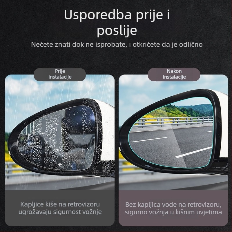 Film kišnog retrovizora s anti‑odrazom, vodootporan, protiv zamagljivanja