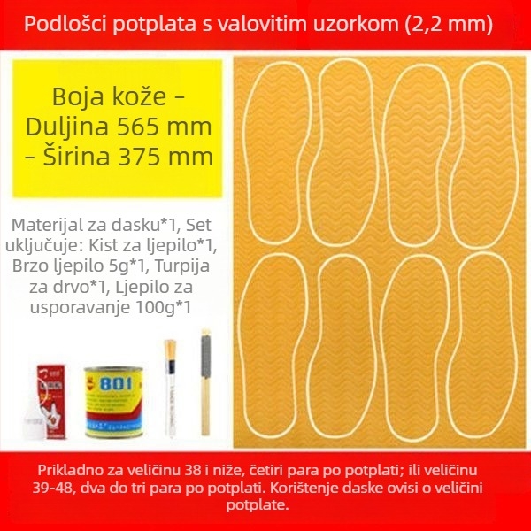 Zamjenska traka za obuću s gumom na potplatu od telećeg tetiva – protuklizna, otporna na habanje i tihi; pogodna za košarkaške tenisice, sportske tenisice, kožne tenisice, sandale i tenisice za badminton – popravak