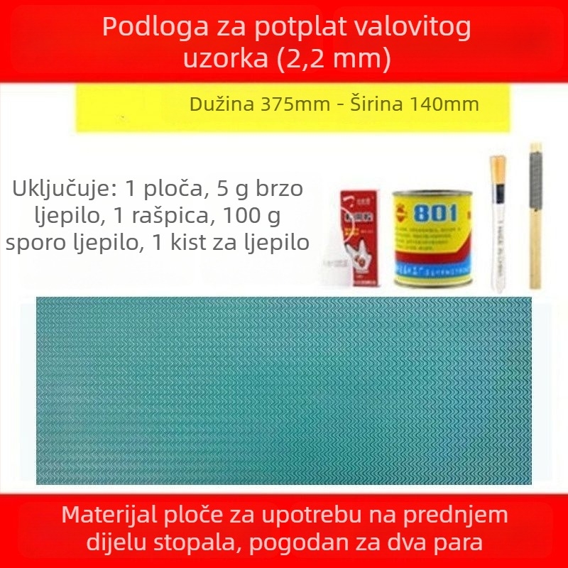 Zamjenska traka za obuću s gumom na potplatu od telećeg tetiva – protuklizna, otporna na habanje i tihi; pogodna za košarkaške tenisice, sportske tenisice, kožne tenisice, sandale i tenisice za badminton – popravak