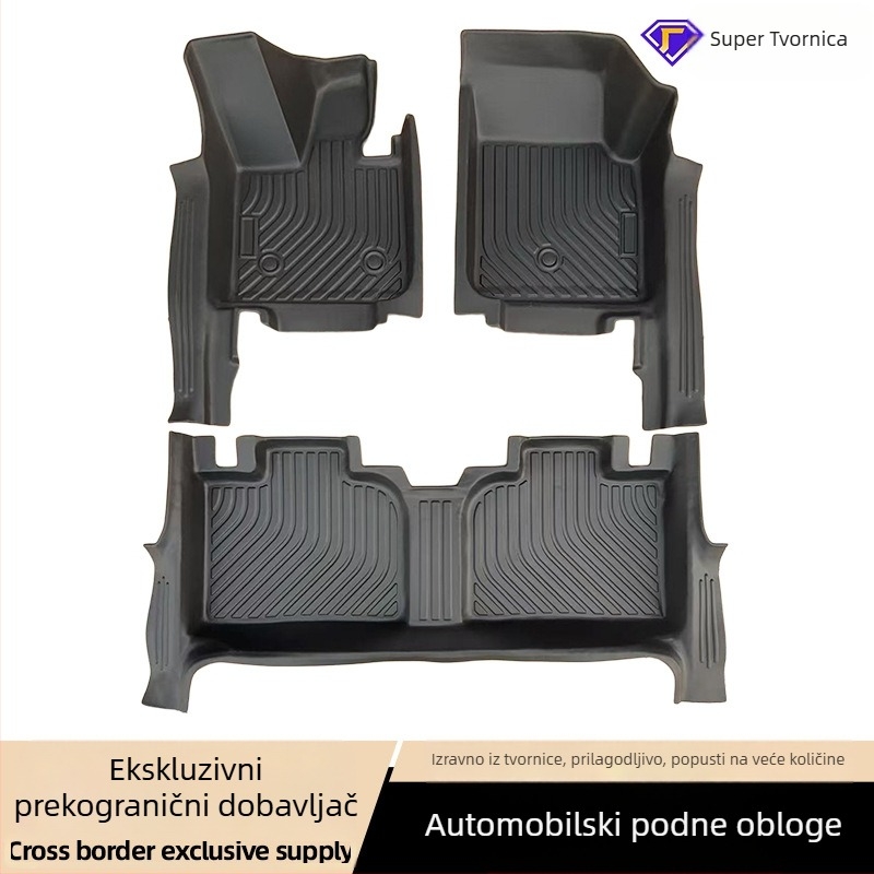 Gumene podne prostirke za automobil, kožni stil, namijenjene samo određenim modelima