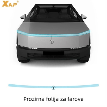 Film za prednje svjetlo Tesla Cybertruck – proziran TPU, samoregenerirajući, otporan na ogrebotine, protiv prljavštine