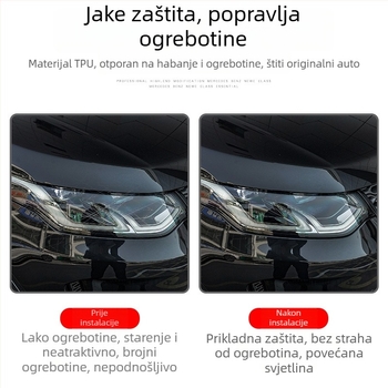 Naljepnica za svjetla BYD Song Pro – prozirna TPU zaštitna folija, otpornost na visoke i niske temperature, univerzalna kompatibilnost, šifra proizvoda Byd-61