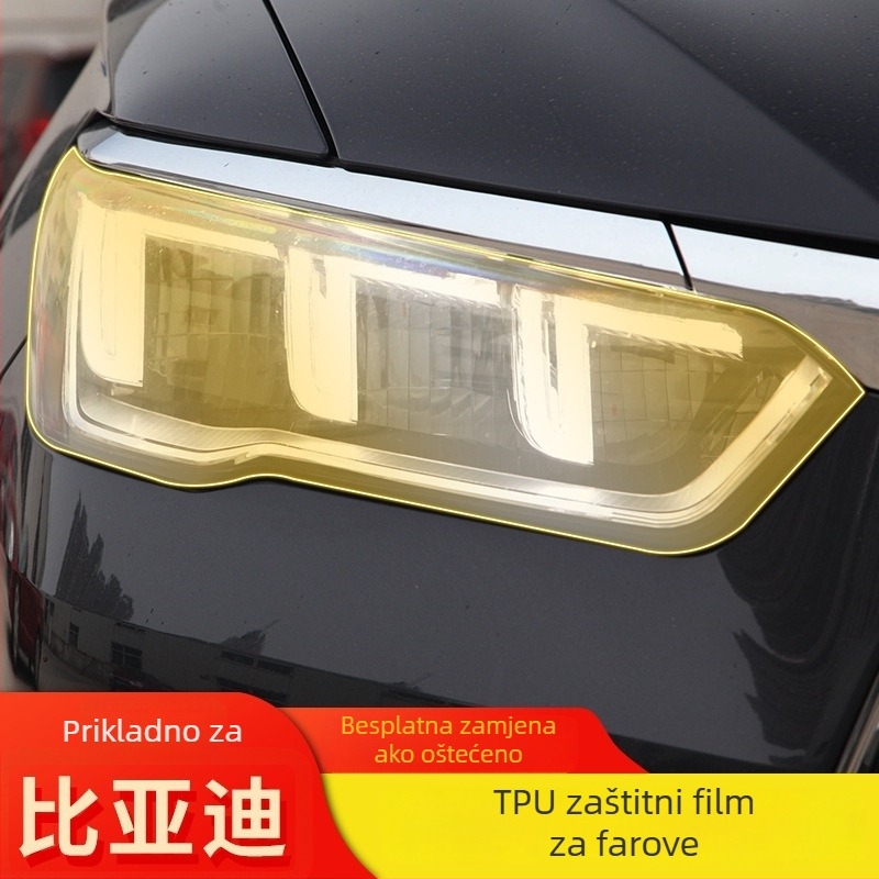 Naljepnica za svjetla BYD Song Pro – prozirna TPU zaštitna folija, otpornost na visoke i niske temperature, univerzalna kompatibilnost, šifra proizvoda Byd-61