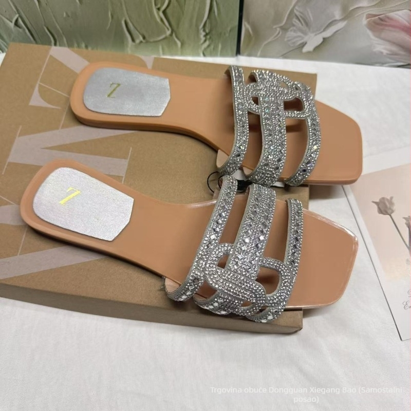 Sandale s jednim remenom, slip-on, gornji dio od sintetičke kože, potplata od gume; prozračne, brzo sušeće, lagane, protuklizne, za plažu i kućnu opuštanje