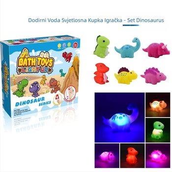 Dinosaurska igračka za kupanje s dodirnim svjetlom, vinilni materijal, za djecu 3–6 godina