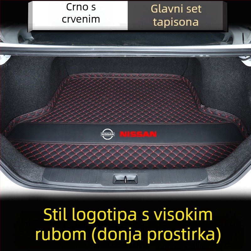 Prostirka za prtljažnik za Nissan Sylphy — potpuno prekrivanje, model 2025, 13. i 14. generacija, TPE + XPE materijal, protuklizni sloj