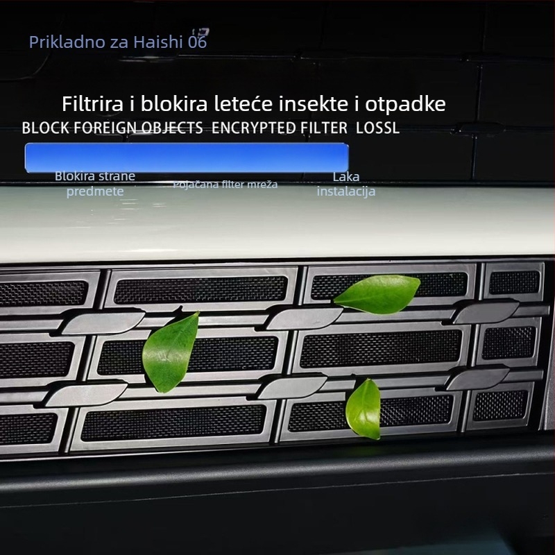 Zaštitna mrežica protiv insekata za rešetku hladnjaka i ulaz zraka BYD Hiace 06EV/DMI — nehrđajući čelik mreža; Kompatibilnost: BYD Hiace 06EV/DMI; Radni vijek: 11111; Marka: Powerful manufacturer