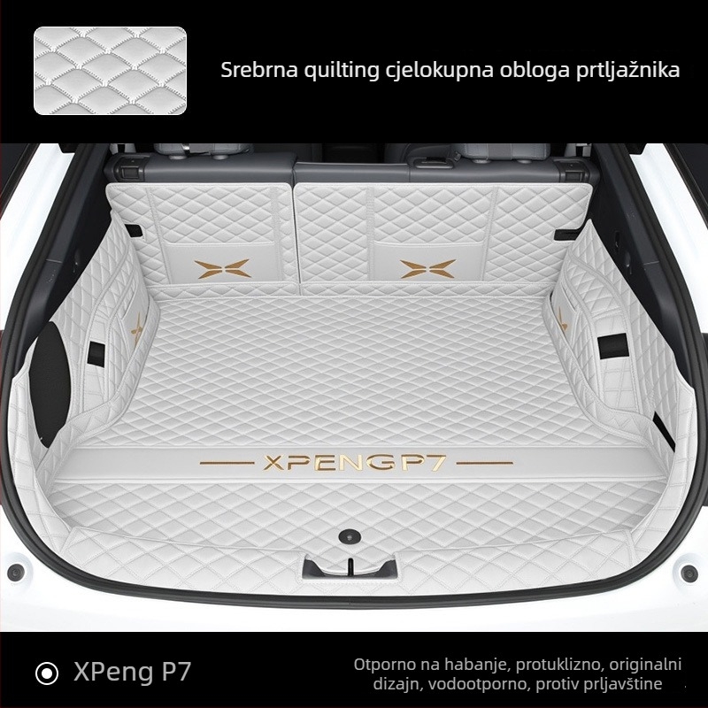 Kožna prostirka za prtljažnik za Xpeng P7, potpuno zaštita unutrašnjosti, auto dodatna oprema