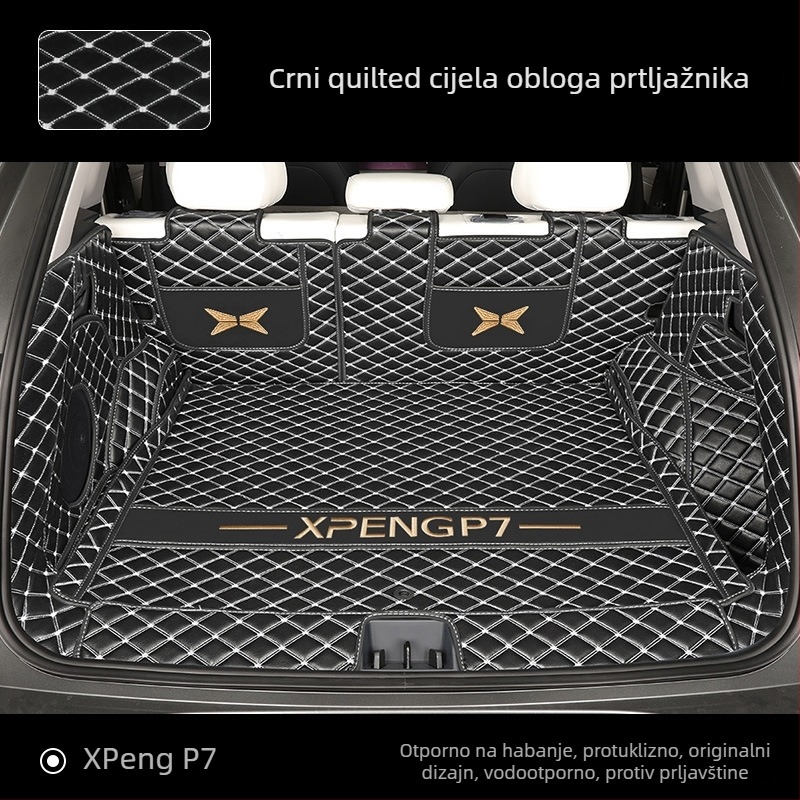 Kožna prostirka za prtljažnik za Xpeng P7, potpuno zaštita unutrašnjosti, auto dodatna oprema