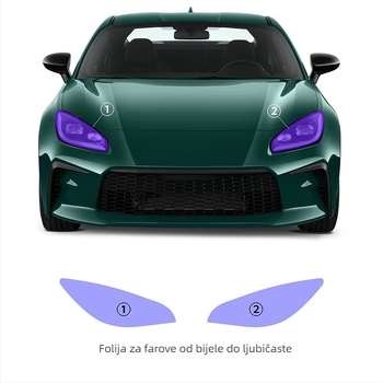 TPU prozirni film za svjetla s kontrolom svjetla i promjenom boje za Toyota GR86