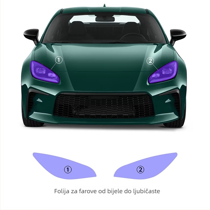 TPU prozirni film za svjetla s kontrolom svjetla i promjenom boje za Toyota GR86