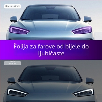 Prozirni TPU zaštitni film za svjetla Volvo XC40 uz kontrolu svjetla i promjenu boje: bijela–ljubičasta i bijela–crna