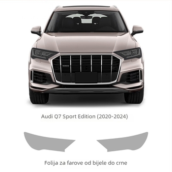 TPU zaštitna folija za Audi Q7 Sport Edition s promjenom boje pod svjetlom, bijelu na ljubičastu i bijelu na crnu