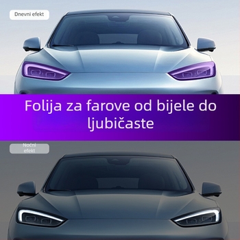 TPU zaštitna folija za Audi Q7 Sport Edition s promjenom boje pod svjetlom, bijelu na ljubičastu i bijelu na crnu