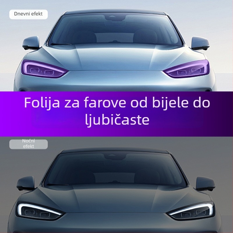 TPU zaštitna folija za Audi Q7 Sport Edition s promjenom boje pod svjetlom, bijelu na ljubičastu i bijelu na crnu