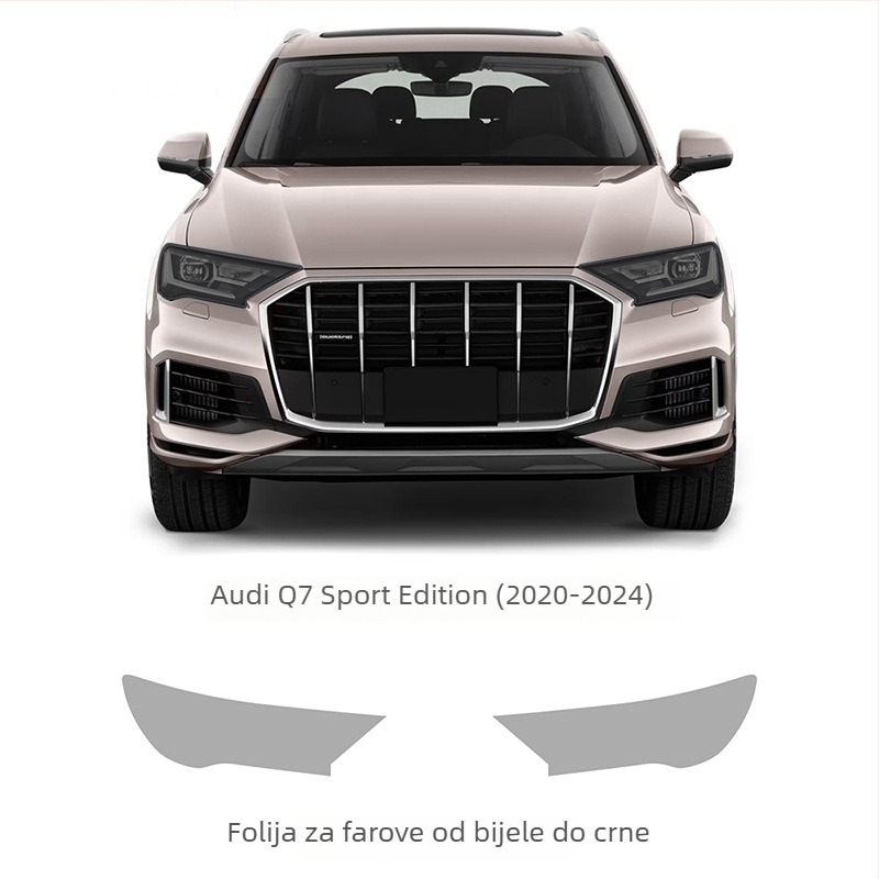 TPU zaštitna folija za Audi Q7 Sport Edition s promjenom boje pod svjetlom, bijelu na ljubičastu i bijelu na crnu