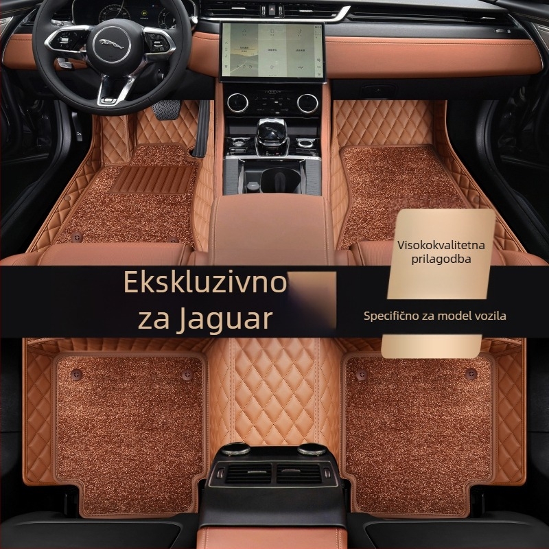 Jaguar all-season automobilske prostirke s punim pokrivanjem, materijal TPE+XPE, protuklizna površina, marka Qihongfang, kompatibilni modeli XFL, XEL, XJL, XF, XE, XJ, F-Pace, E-Pace, mogućnost prilagodbe