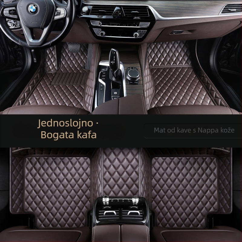 Jaguar all-season automobilske prostirke s punim pokrivanjem, materijal TPE+XPE, protuklizna površina, marka Qihongfang, kompatibilni modeli XFL, XEL, XJL, XF, XE, XJ, F-Pace, E-Pace, mogućnost prilagodbe