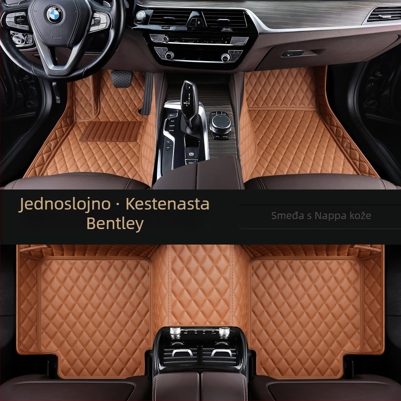 Jaguar all-season automobilske prostirke s punim pokrivanjem, materijal TPE+XPE, protuklizna površina, marka Qihongfang, kompatibilni modeli XFL, XEL, XJL, XF, XE, XJ, F-Pace, E-Pace, mogućnost prilagodbe