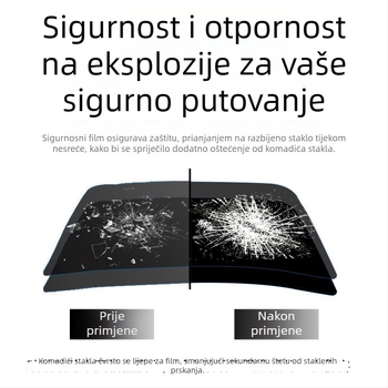 Komplet folija za prozore automobila – cjeloviti set vozila, UV zaštita 99%, toplinska izolacija 60-80%, prolaz svjetla 70-20%, debljina 3 mil