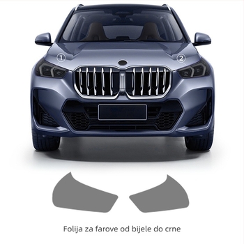 TPU zaštitno filmsko pokrivalo za farove s promjenom boje za BMW X1 (U11): od bijele do ljubičaste i od bijele do crne