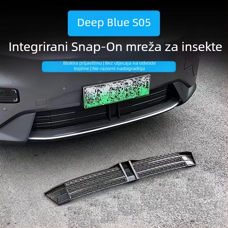 Dark Blue S05: dekorativna modifikacija spremnika vode s zaštitom od insekata za prednju i srednju mrežu