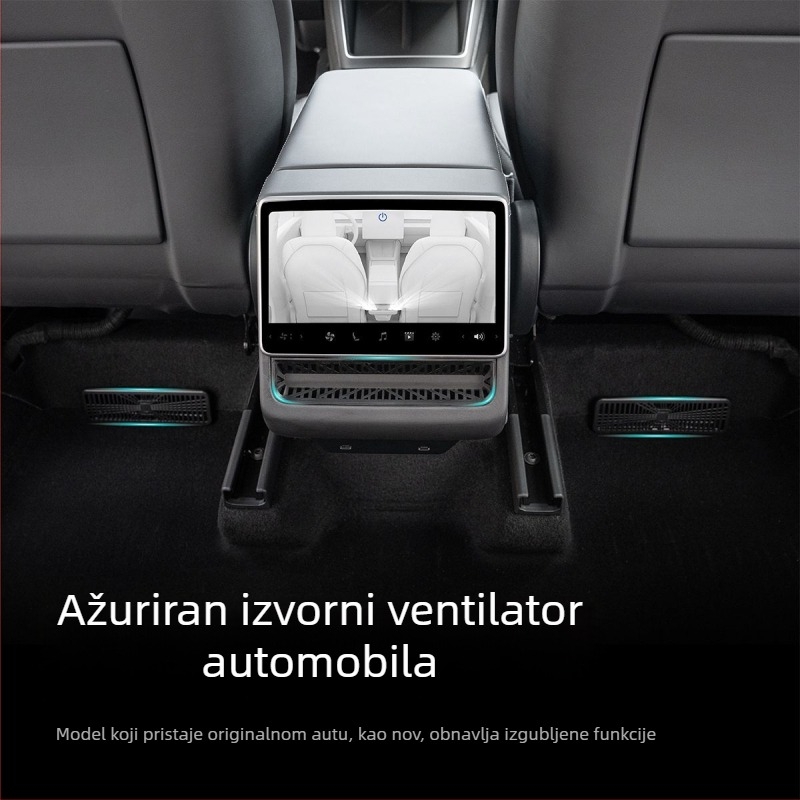 Maska izlaza zraka za Tesla Model Y (ažurirana verzija) — plastika, ljepljiva montaža, za unutarnji panel vrata