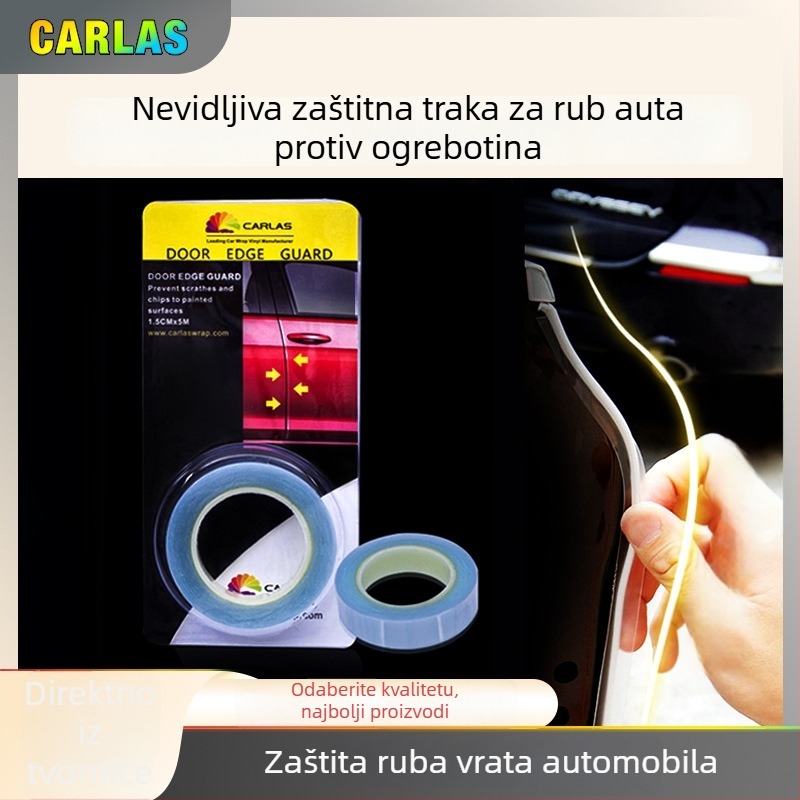 Carles zaštitni film za rub vrata automobila, proziran, tip lijepljenja, prilagodljiv