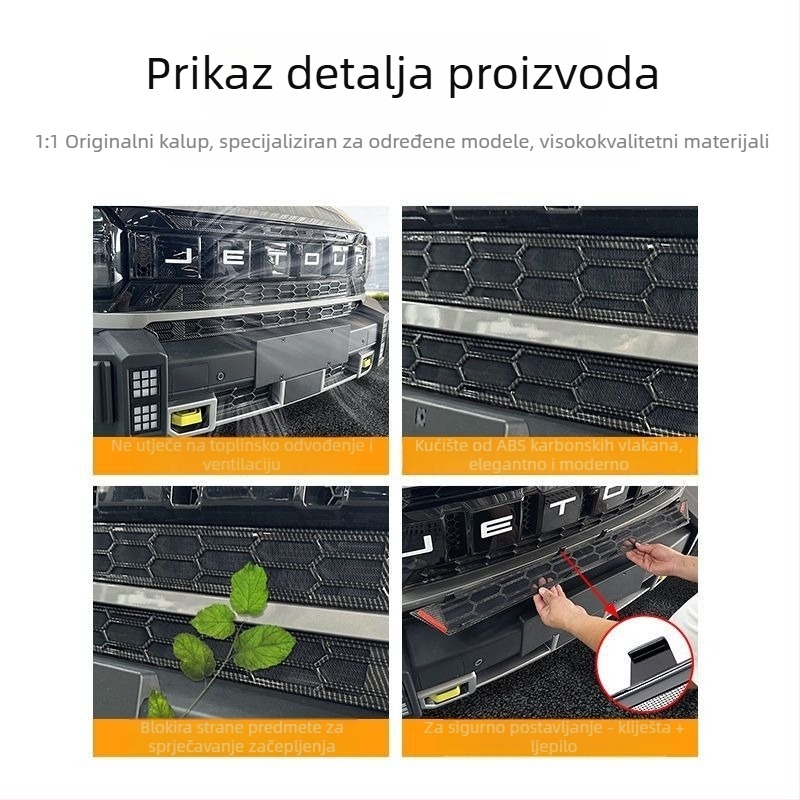 Mreža protiv insekata za modele 23–25 Jietu Traveler/Shanhai T2 – ABS, PK branda, vanjska strana automobila, bez demontaže