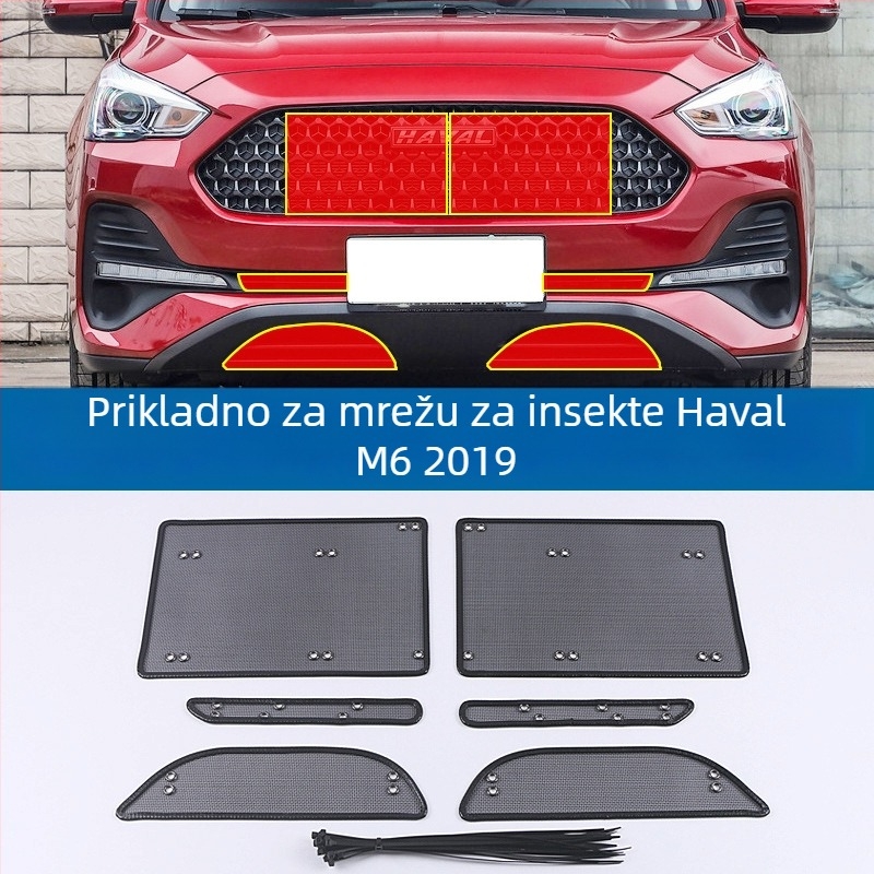 Mreža za zaštitu od insekata za Haval M6/M6 Plus (2019–2021) — dodatak za zaštitu vodnoga spremnika, materijal King Kong, otvor 0.2 mm, promjer žice 0.5 mm, brend Jiamai
