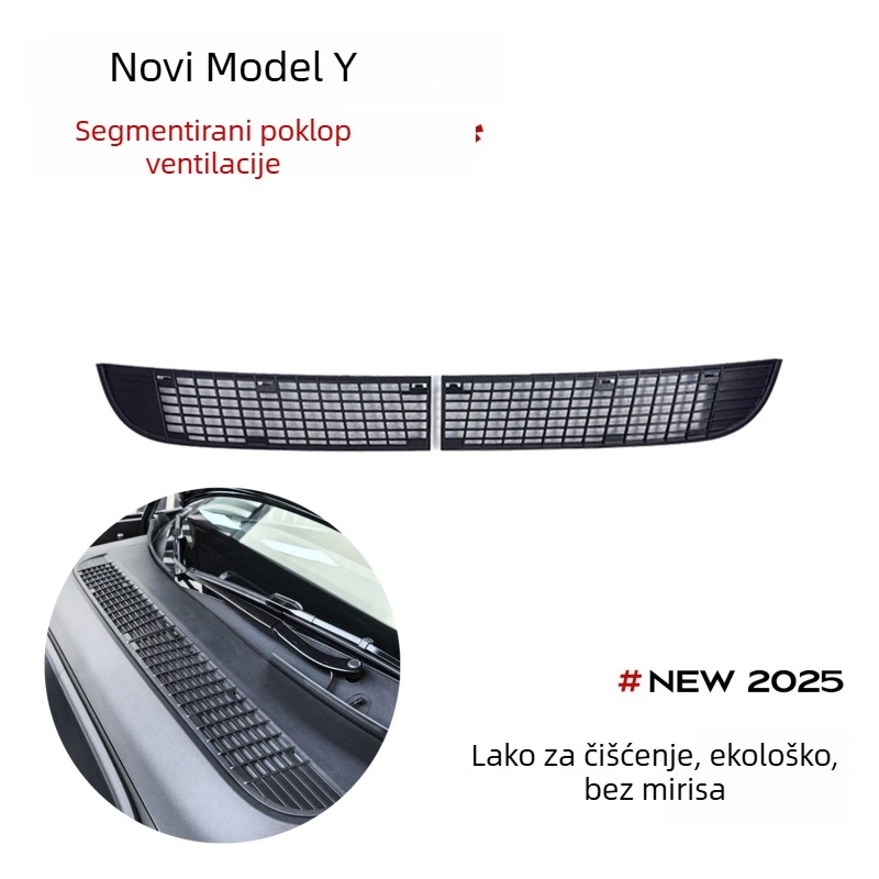 Prednja središnja mreža protiv insekata za Tesla Model Y – maska za ulaz zraka, vodeni pojas, ABS
