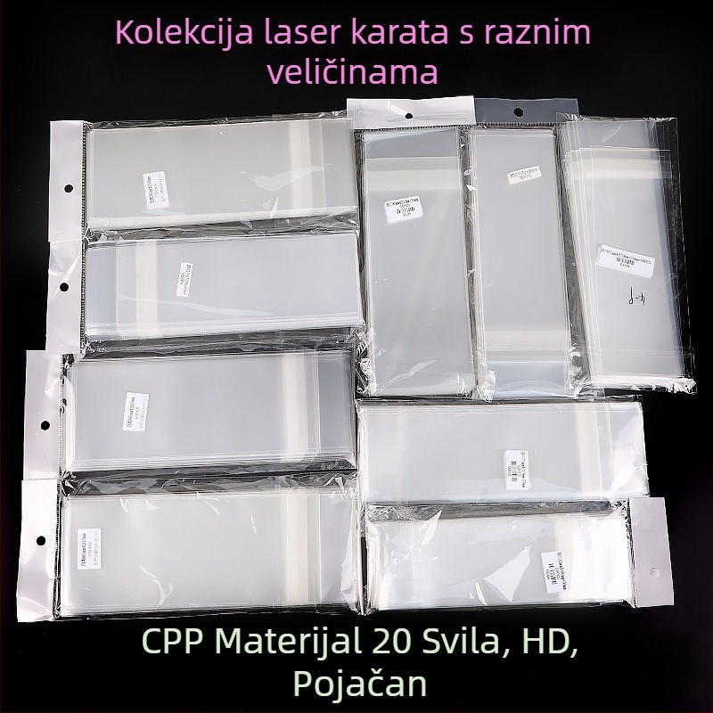 Samozatvarna torbica za karte i ulaznice, OPP/CPP film, visoka prozirnost, debeli film, duljina zatvaranja 5-20 cm