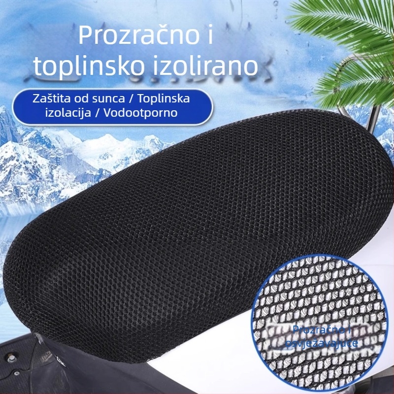 Navlaka za sjedalo za električna vozila i motocikle | Pengyi | Univerzalno za četiri sezone | Materijal: Drugo; Punilo: Drugo; Model: Motorcycle Breathable Seat Cover (10)