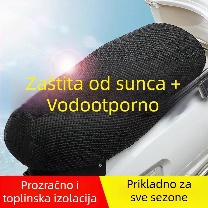 Navlaka za sjedalo za električna vozila i motocikle | Pengyi | Univerzalno za četiri sezone | Materijal: Drugo; Punilo: Drugo; Model: Motorcycle Breathable Seat Cover (10)