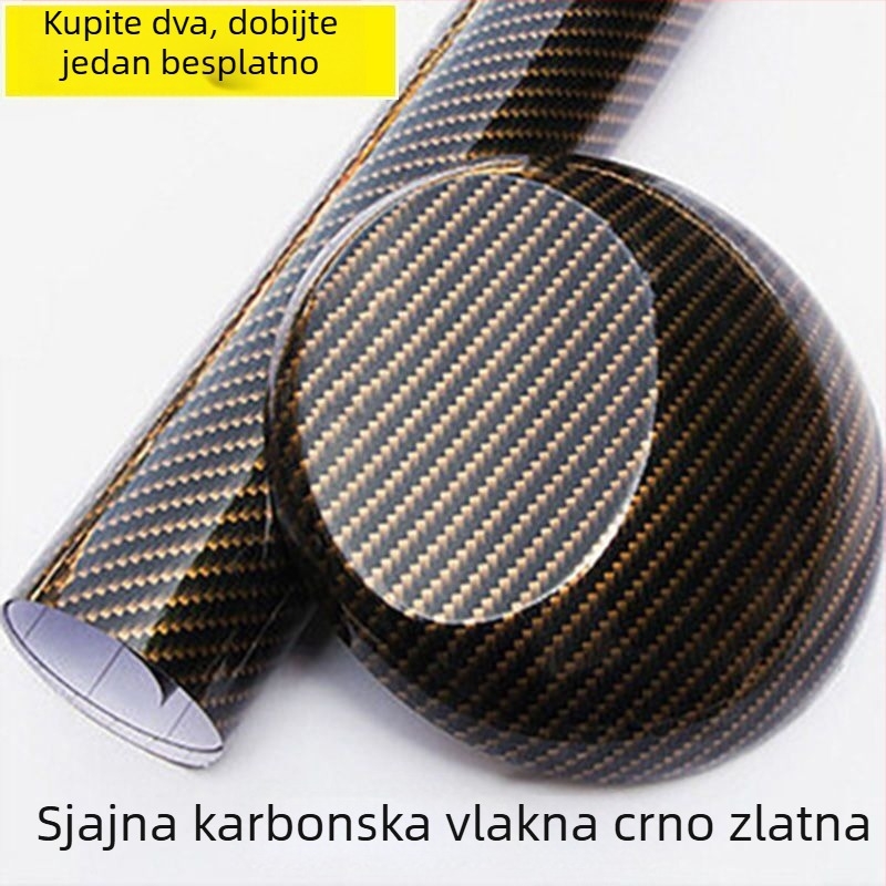 5D karbonski vinil za unutrašnjost i vanjštinu automobila – crna, 3D karbonski efekt