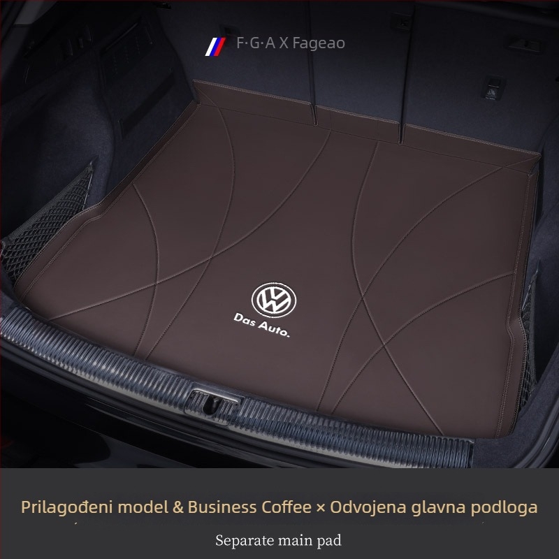 Kožna prostirka za prtljažnik – Flying Profit, prvoklasna kvaliteta, za Tiguan L, Lavida, Sagitar, Bora, Touran, ID.3, Passat, Magotan